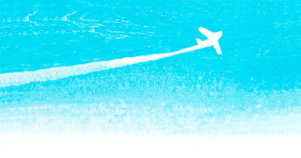 飛行機雲のイラストアイキャッチ画像