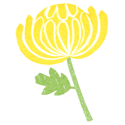 黄色い菊の花イラスト