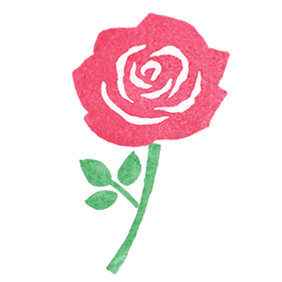 【フリー素材ずーあん】の赤いバラの花の無料イラスト