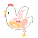 【フリー素材ずーあん】の鶏肉の部位説明に使える無料イラスト