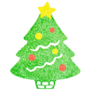 【フリー素材ずーあん】のクリスマスツリー無料イラスト
