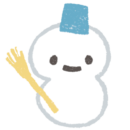 【フリー素材ずーあん】の雪だるまの無料イラスト